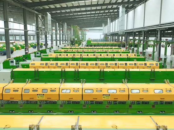 Straight forward direct drive wire drawing machine